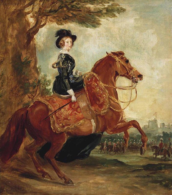 Francis Grant Portrait of Queen Victoria on horseback Spain oil painting art